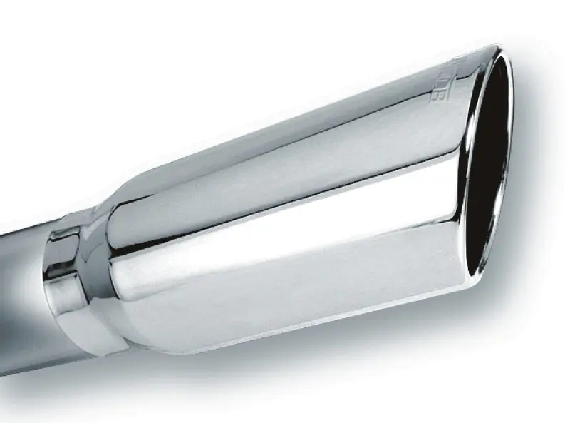 Borla BOR20249 4in Inlet 5in Round Rolled Angle Cut W/ Clamp X 14in Long Exhaust Tip