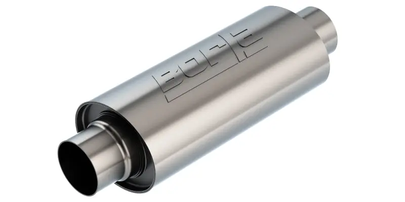 Borla BOR4ALEXR1993 Universal Muffler 5in. X 6.25in. X 13.5in. Body 18.5in. OAL 3in I.D. In/Out Brushed T-304 №1