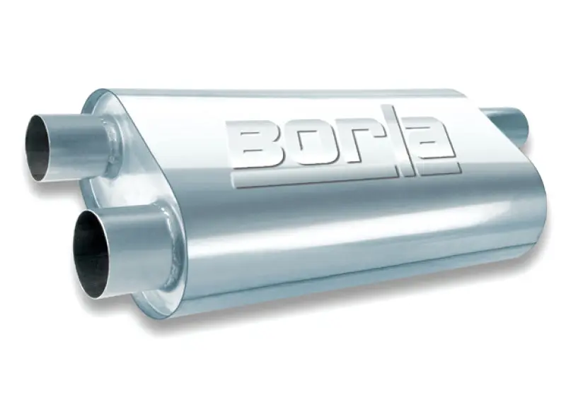 Borla BOR40477 Universal Oval Transverse 2.5in Inlet/Outlet 19in X 10.25in X 5.5in Turbo XL Muffler №1