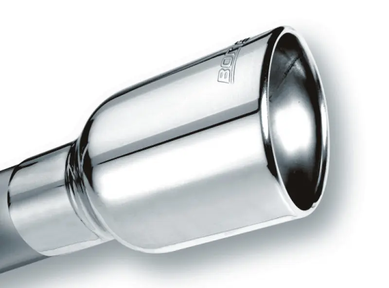 Borla BOR20155 Universal Polished Tip Single Oval Rolled Angle-Cut W/Clamp (Inlet 2 1/2in. Outlet 4 1/4 X 3 1 №1