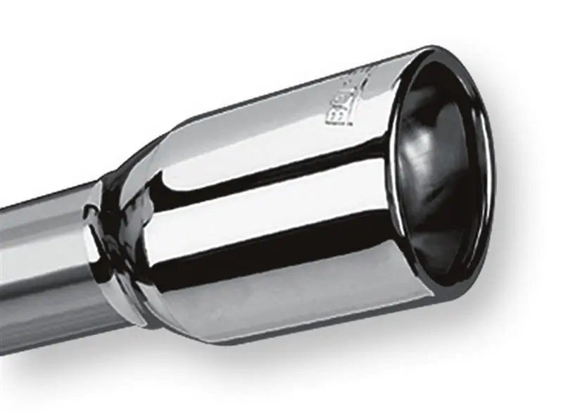 Borla BOR20153 Universal Polished Tip Single Oval Rolled Angle-Cut W/Clamp (Inlet 2 1/4in. Outlet 3 5/8 X 2 1