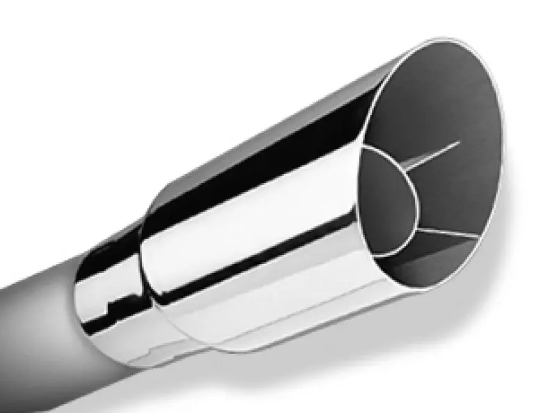 Borla BOR20122 Universal Polished Tip Single Round Angle-Cut (Inlet 3in. Outlet 3 1/2in) *NO Returns* №2