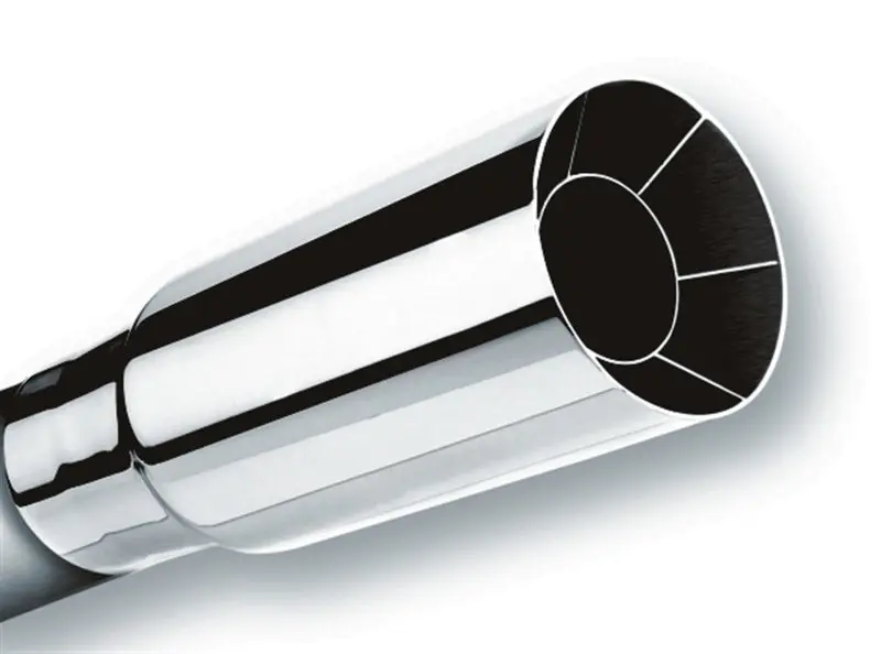 Borla BOR20103 Universal Polished Tip Single Round Intercooled (Inlet 2 1/4in. Outlet 2 1/2in)