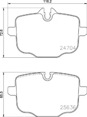 BREMBO P 06 101 Гальмівні колодки задні для BMW 5 (G30, F90), 7 (G11, G12), X5 (G05, F95) №4