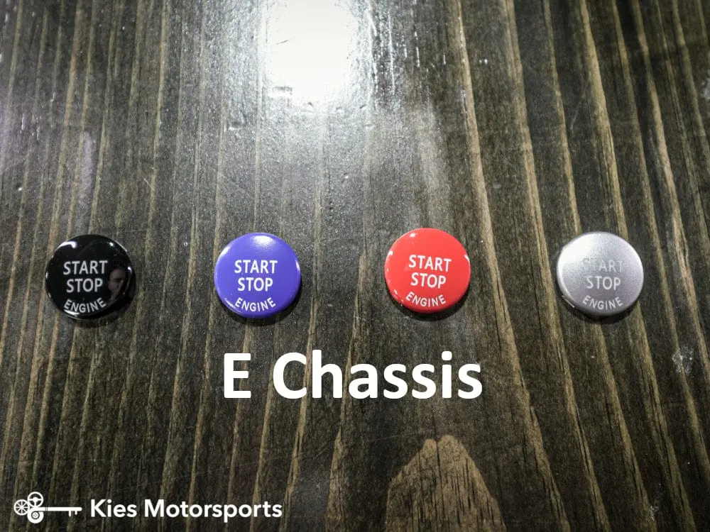 Colored Start Stop Buttons for BMW E & F Chassis Vehicle (Various Colors) - E Series Black №2