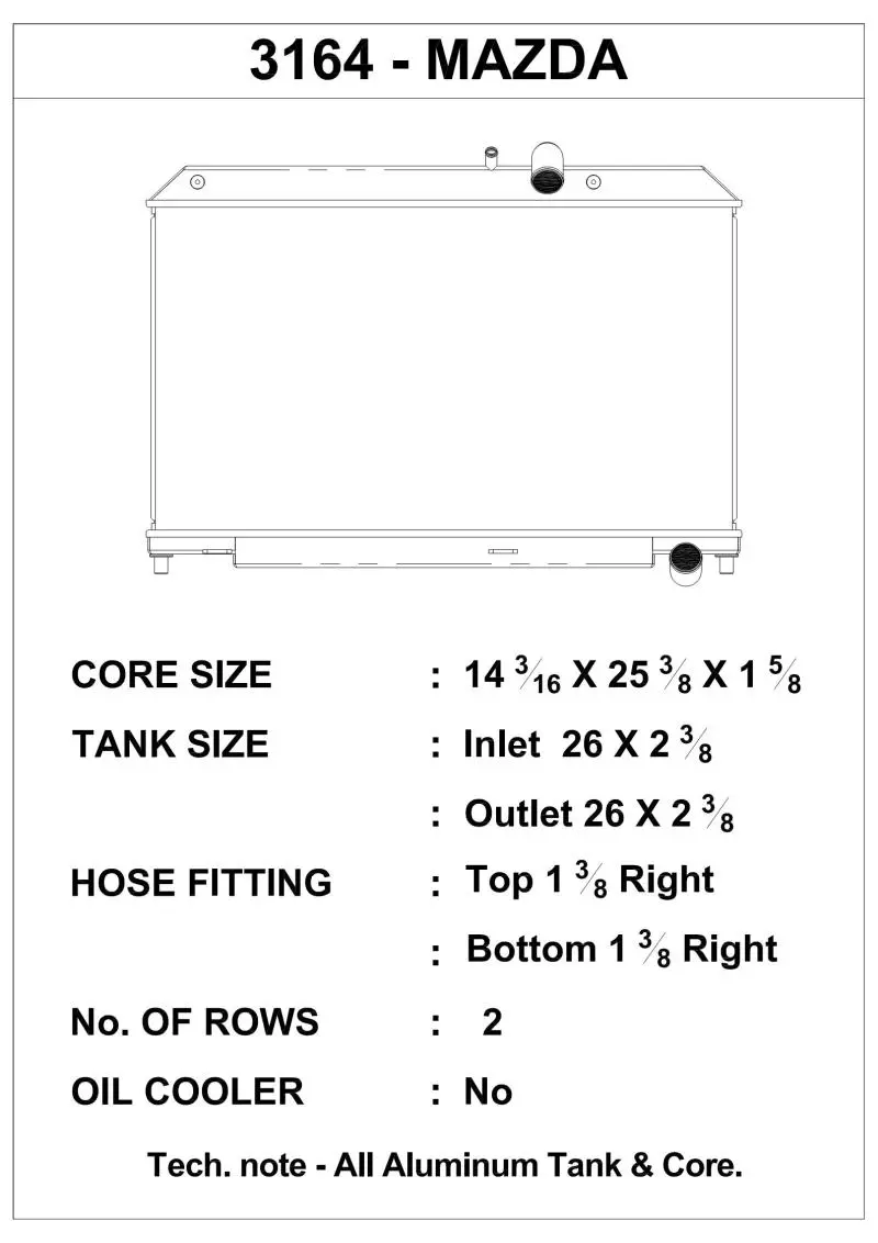 CSF CSF3164 04-08 Mazda RX-8 Radiator