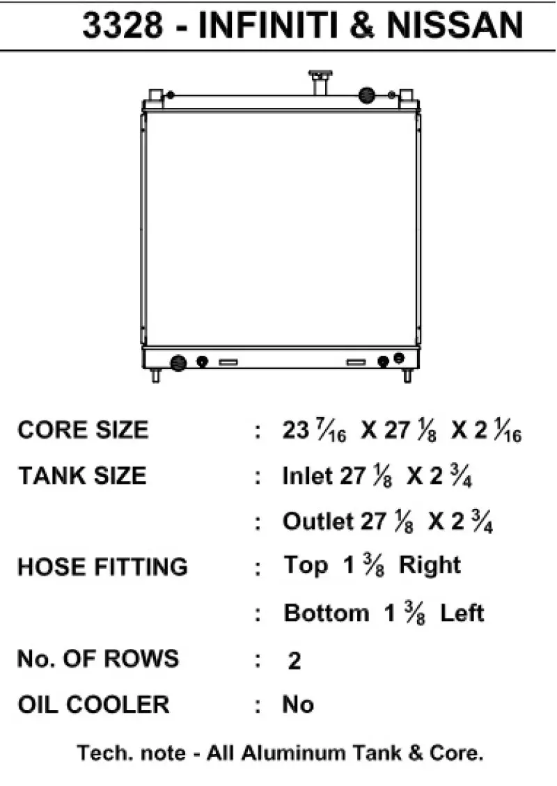 CSF CSF3328 04-15 Nissan Titan Armada Radiator №7