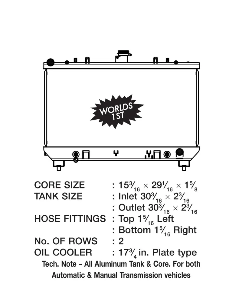 CSF CSF7003 10-12 Chevrolet Camaro V8 Radiator №7