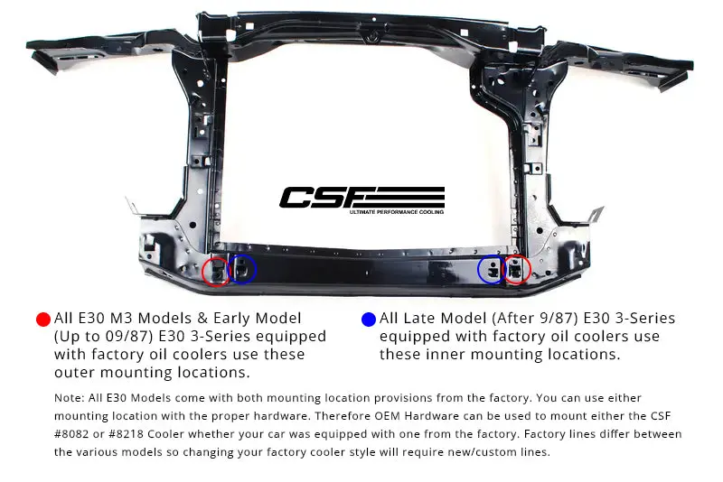 CSF CSF8092 82-94 BMW 3 Series (E30) High Performance Oil Cooler W/-10AN Male & OEM Fittings №7