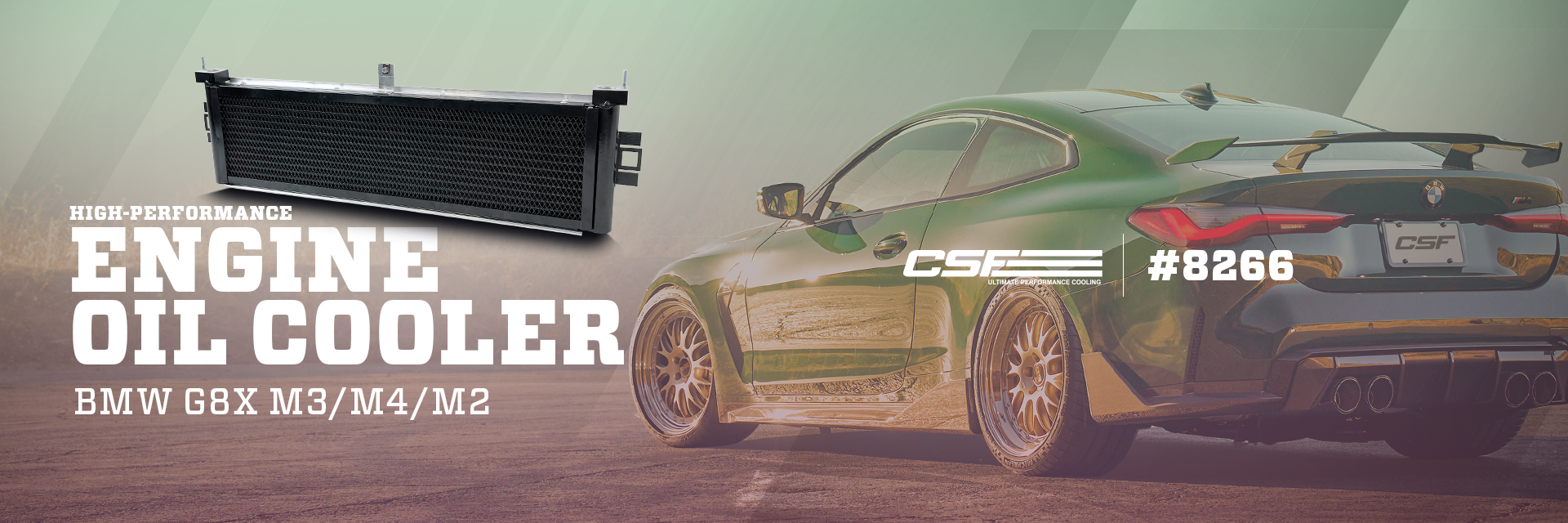 CSF 8266 Высокоэффективный масляный радиатор для BMW M2 (G87)/M3 (G80/G81)/M4 (G82/G83)