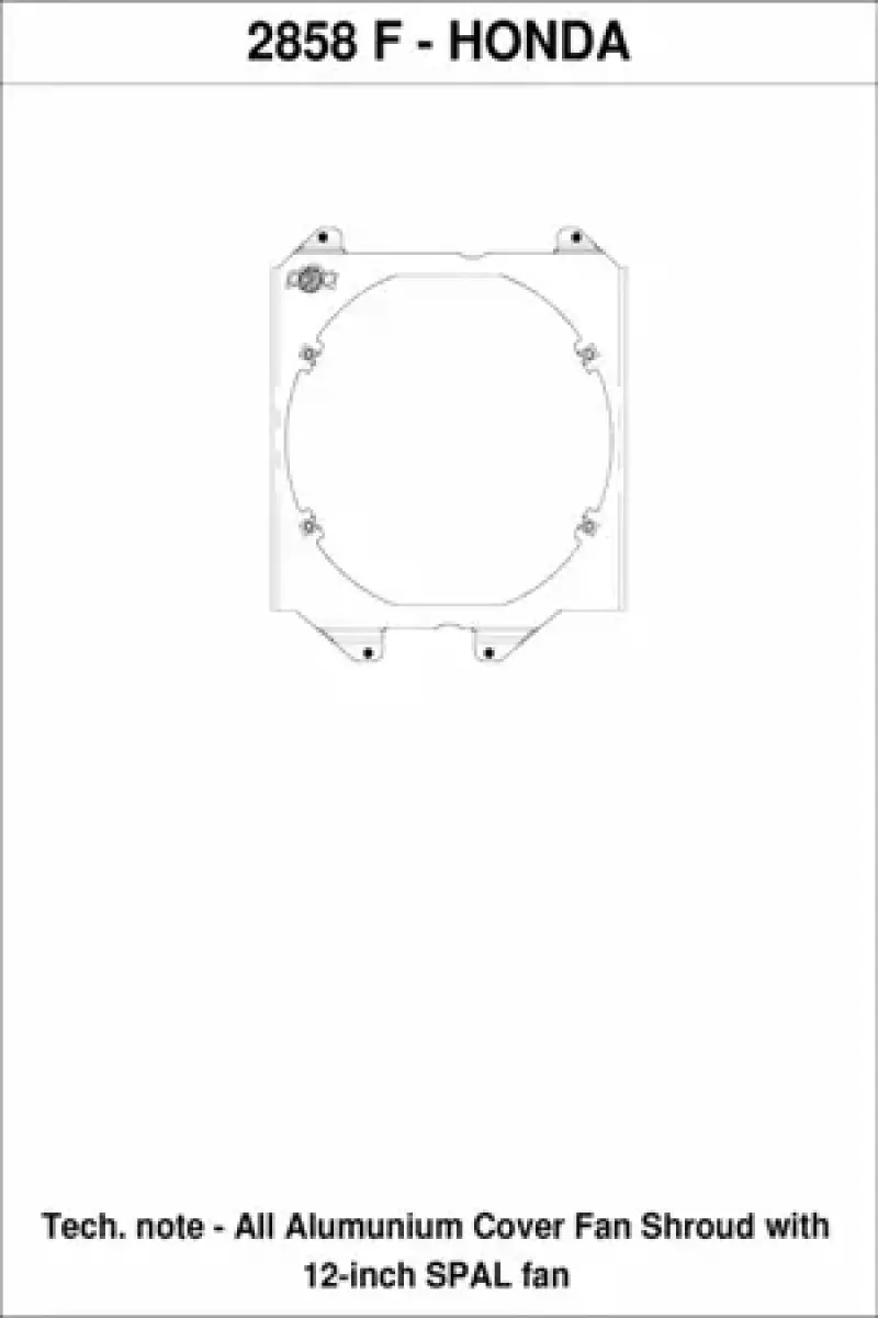 CSF CSF2858F 92-00 Honda Civic All-Aluminum Fan Shroud W/12in SPAL Fan №5