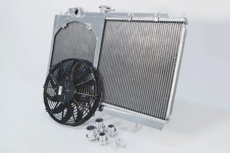 CSF CSF7075 96-07 Mitsubishi Evo 4/5/6/7/8/9 Full-Slim Radiator W/12in Fan & Shroud/-16AN & Slip On Fitting №4