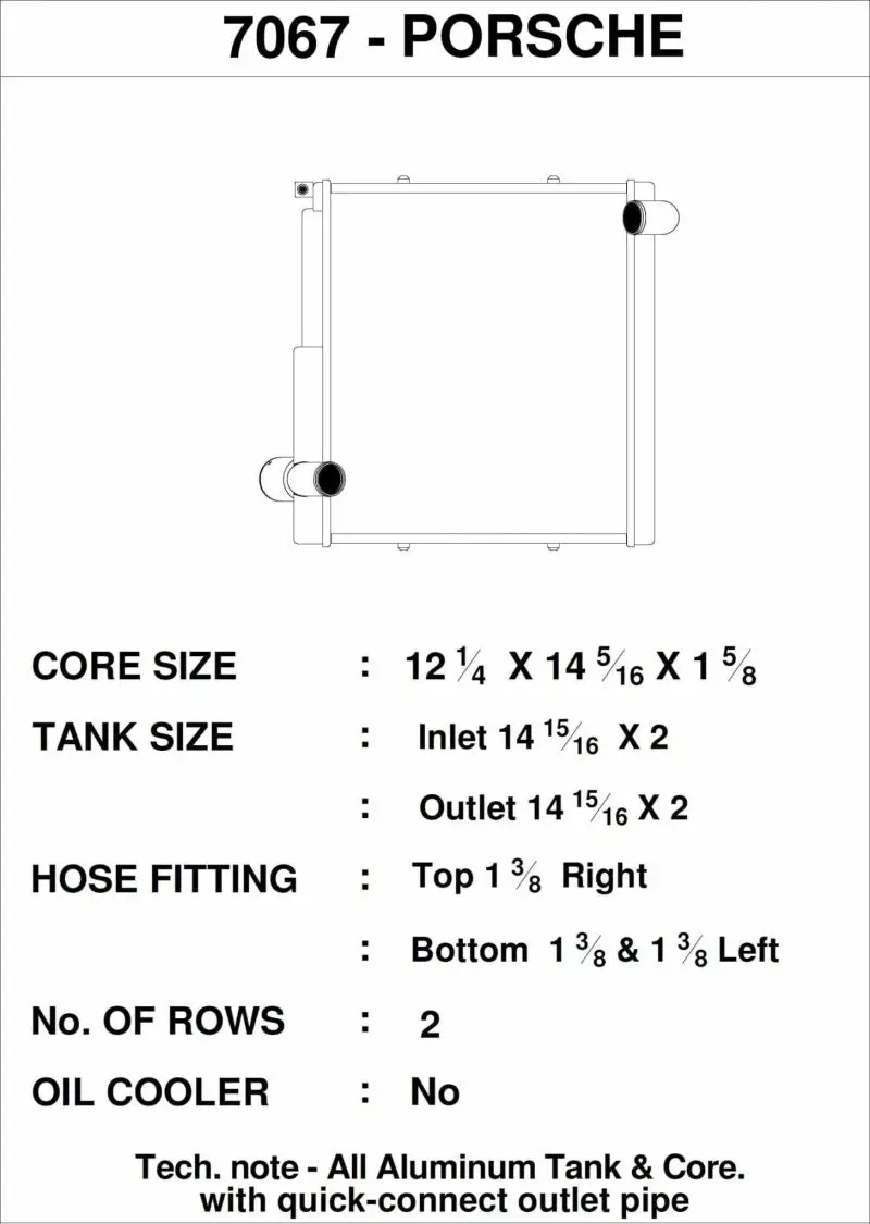 CSF CSF7067 Porsche 911 Carrera (991.1) / Porsche Boxster (981) / Porsche GT4 (991) - Right Side Radiator №4