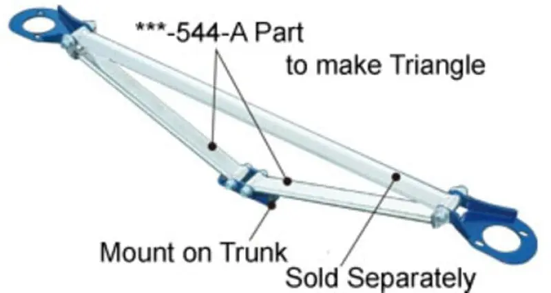 Cusco CUS195 544 A Strut Bar OS-T Rear SXE10 IS300 №2