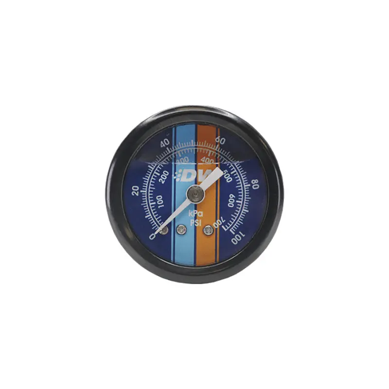 Deatschwerks DWK6-01-G2L 0-100 PSI 1/8in NPT Mechanical Fuel Pressure Gauge 1.5in Diam. Black Housing Blue Face