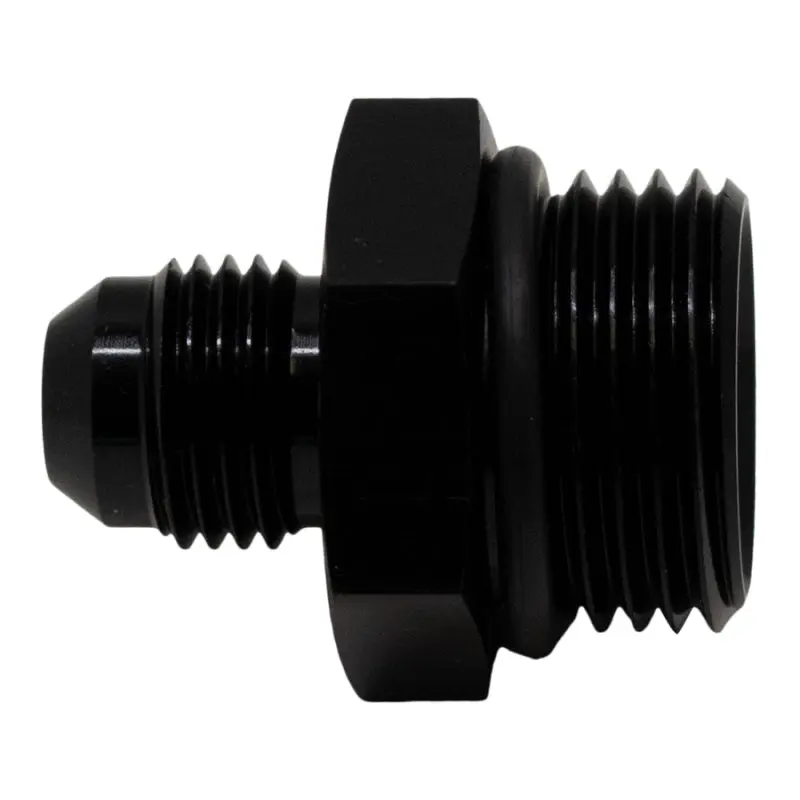 Deatschwerks DWK6-02-0407-B 10AN ORB Male To 6AN Male Flare Adapter (Incl O-Ring) - Anodized Matte Black №1