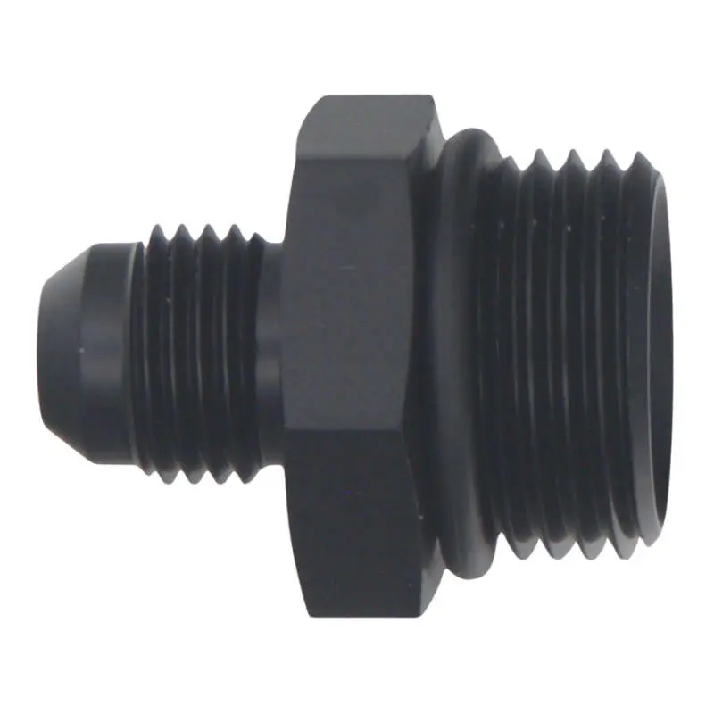 Deatschwerks DWK6-02-0407-B 10AN ORB Male To 6AN Male Flare Adapter (Incl O-Ring) - Anodized Matte Black №3