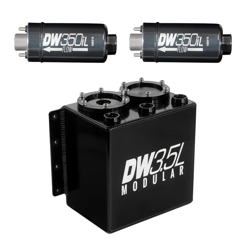 Deatschwerks DWK6-352-35ST 3.5L Modular Surge Tank (Incl. 2 DW350iL In-Line Fuel Pump)