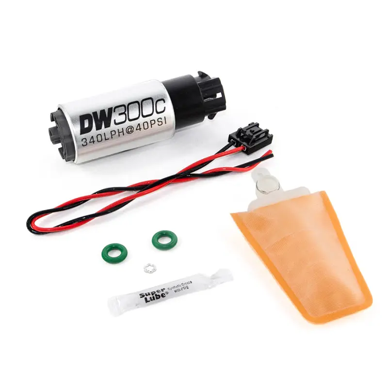 Deatschwerks DWK9-309-1006 340lph DW300C Compact Fuel Pump W/ 04+ Lotus Elise/Exige Set Up Kit (W/ Mounting Clips)