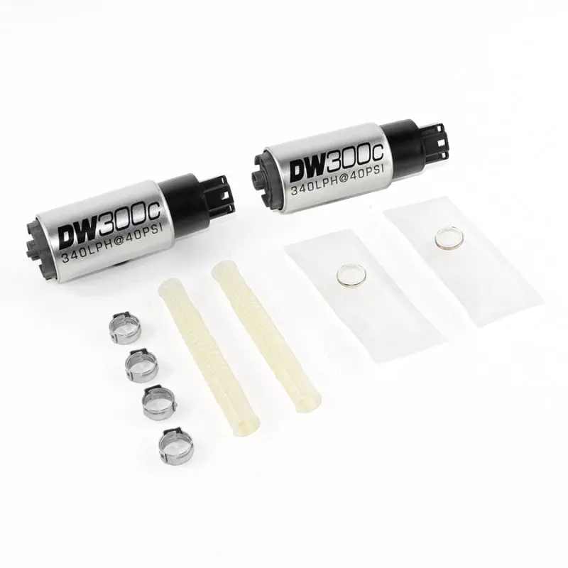 Deatschwerks DWK9-307-1033 340lph DW300C Compact Fuel Pump W/ Install Kit 03-04 Ford Mustang Cobra (2 Pumps)