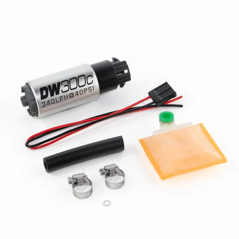 Deatschwerks DWK9-309-1000 340lph DW300C Compact Fuel Pump W/ Universal Install Kit (W/ Mounting Clips) №1