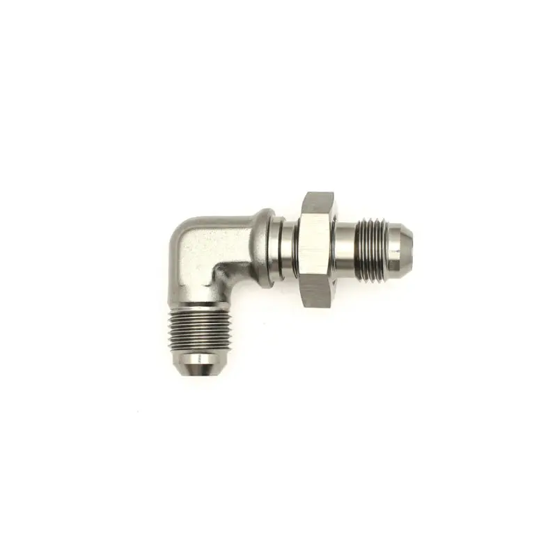 Deatschwerks DWK6-02-0710 6AN Male Flare To 6AN Male Flare Bulkhead Adapter 90-Degree (Incl. Nut) №3