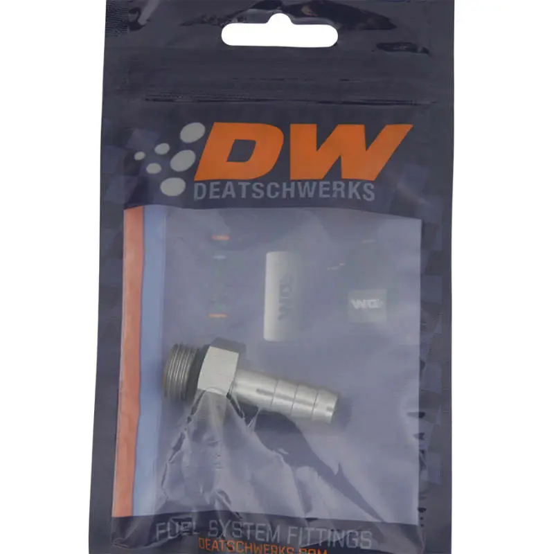 Deatschwerks DWK6-02-0501 6AN ORB Male To 3/8in. Male Triple Barb Fitting (Incl. O-Ring) №5