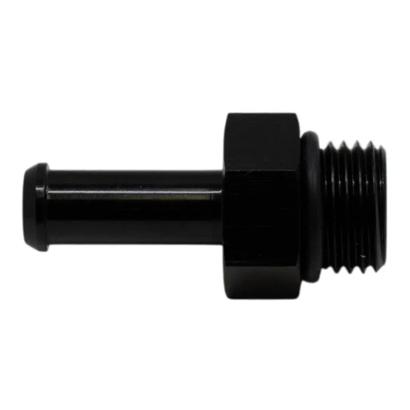 Deatschwerks DWK6-02-0505-B 6AN ORB Male To 5/16in Male Barb Fitting (Incl O-Ring) - Anodized Matte Black №2