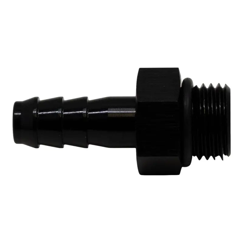 Deatschwerks DWK6-02-0502-B 6AN ORB Male To 5/16in Male Triple Barb Fitting (Incl O-Ring) - Anodized Matte Black №1