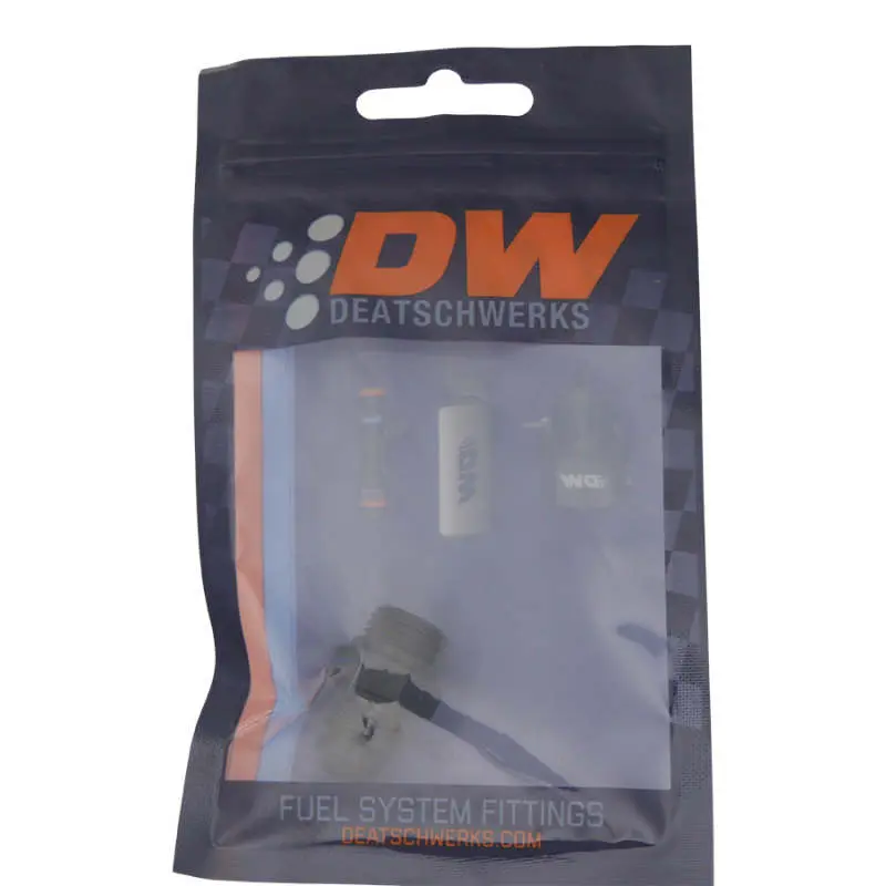 Deatschwerks DWK6-02-0404-B 6AN ORB Male To 6AN Male Flare Adapter (Incl O-Ring) - Anodized Matte Black №4