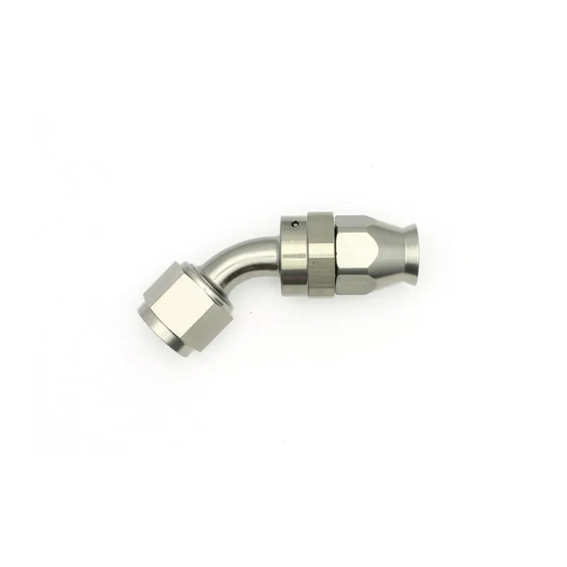 Deatschwerks DWK6-02-0855 8AN Female Swivel 45-Degree Hose End PTFE (Incl. 1 Olive Insert)