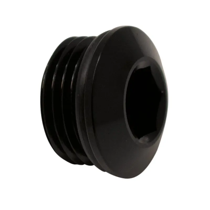 Deatschwerks DWK6-02-0718-B 8AN ORB Male Plug Low Profile Internal Allen/Hex (Incl O-Ring) Anodized Matte Black №2