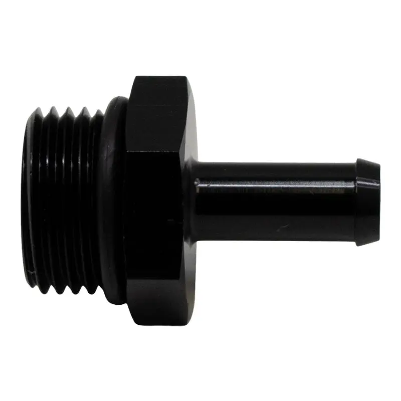 Deatschwerks DWK6-02-0510-B 8AN ORB Male To 5/16in Male Barb Fitting (Incl O-Ring) - Anodized Matte Black №1