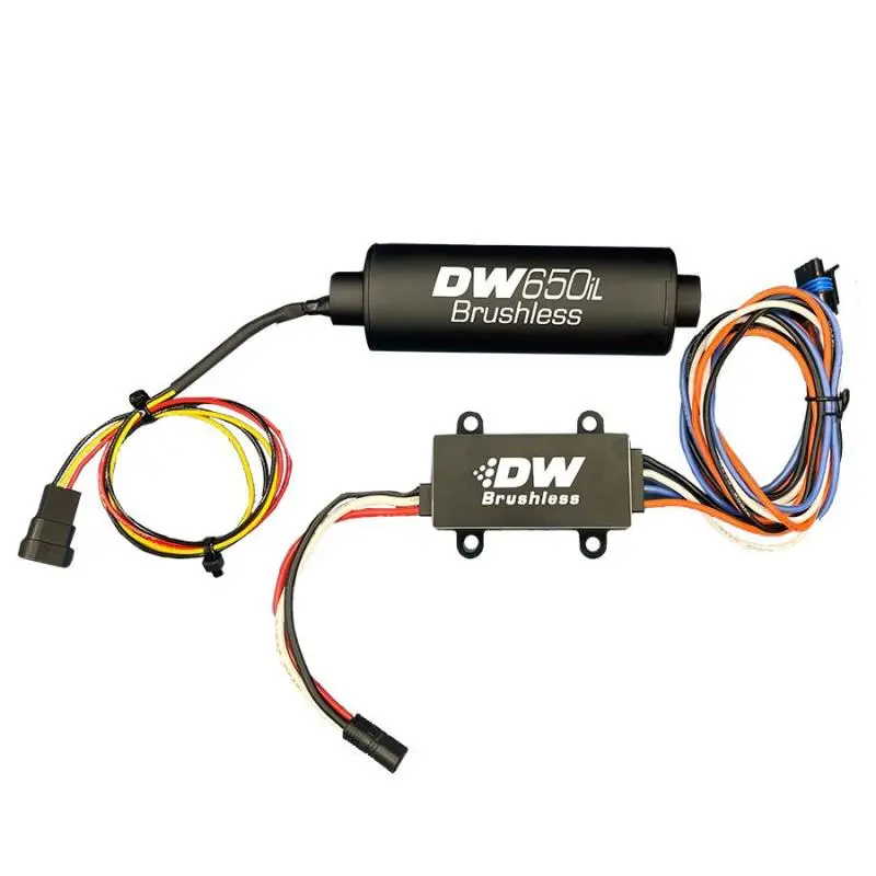 Deatschwerks DWK9-650-C105 DW650iL Series 650LPH In-Line External Fuel Pump W/ Single/Dual-Speed Controller