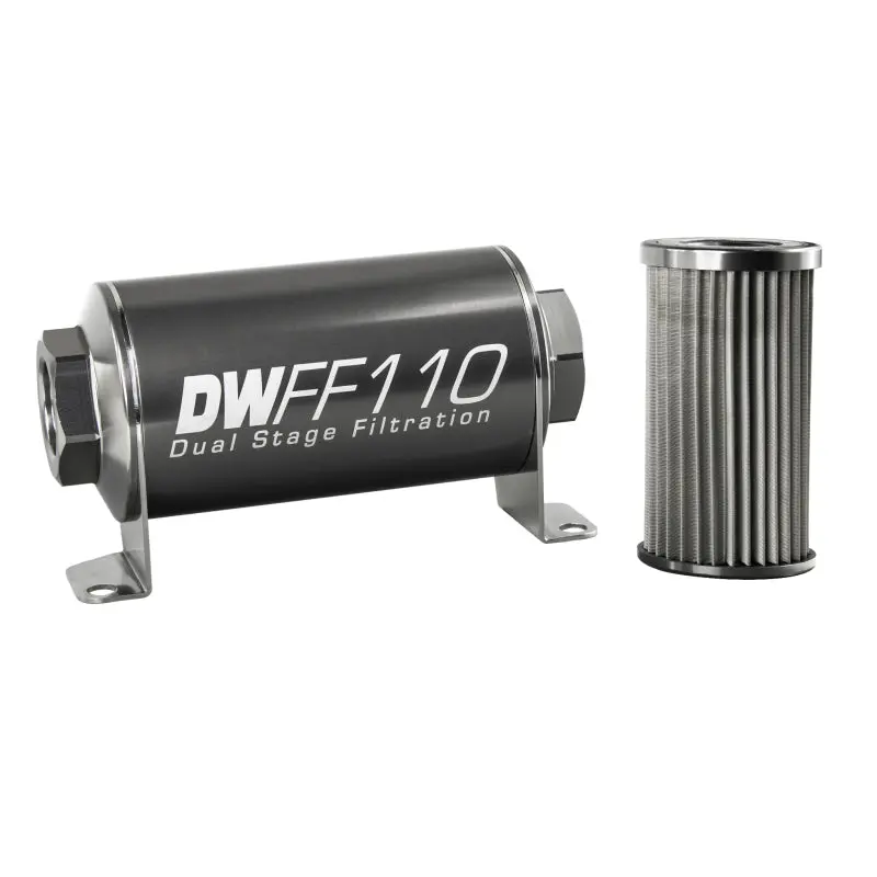 Deatschwerks DWK8-03-110-010K Stainless Steel 10AN 10 Micron Universal Inline Fuel Filter Housing Kit (110mm) №2