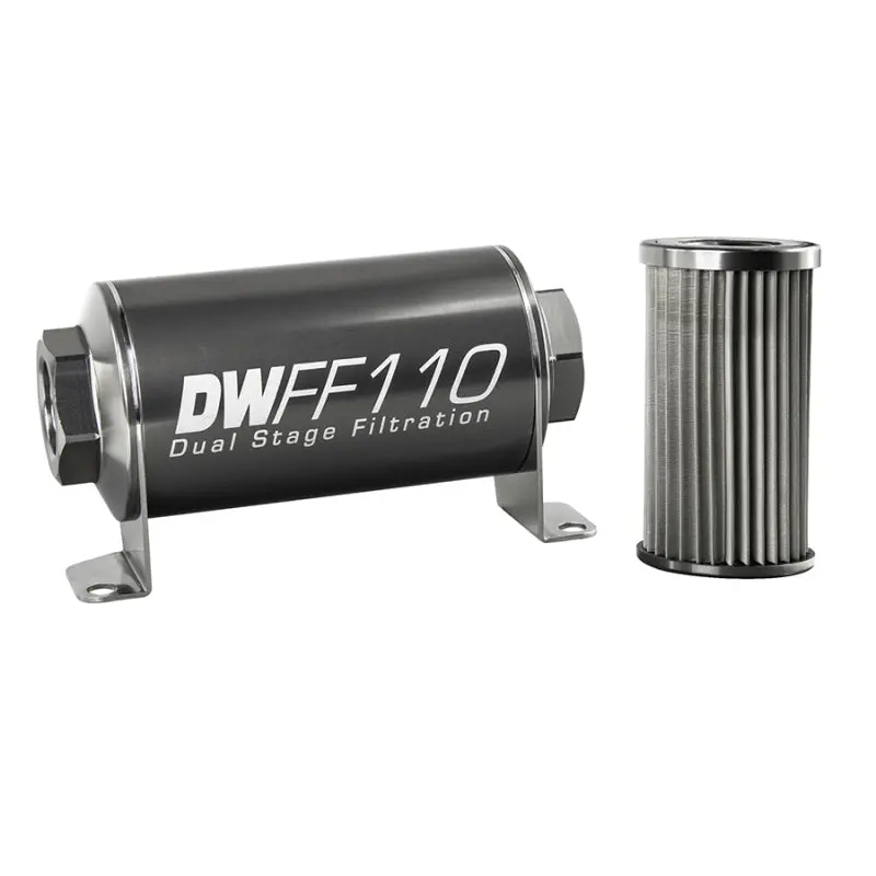 Deatschwerks DWK8-03-110-010K Stainless Steel 10AN 10 Micron Universal Inline Fuel Filter Housing Kit (110mm) №3