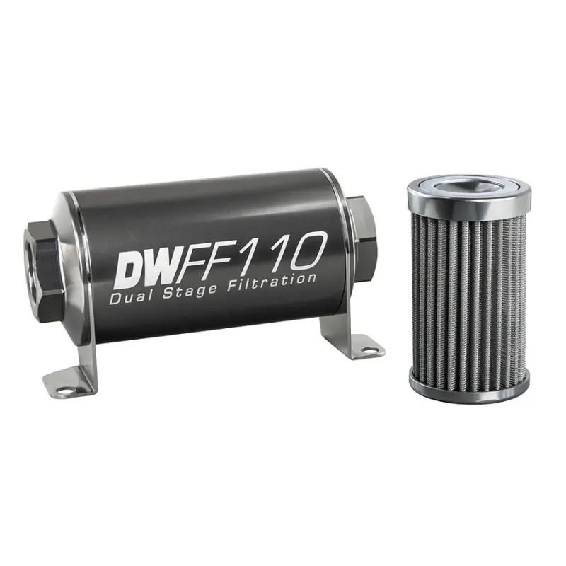 Deatschwerks DWK8-03-110-100K Stainless Steel 10AN 100 Micron Universal Inline Fuel Filter Housing Kit (110mm) №2