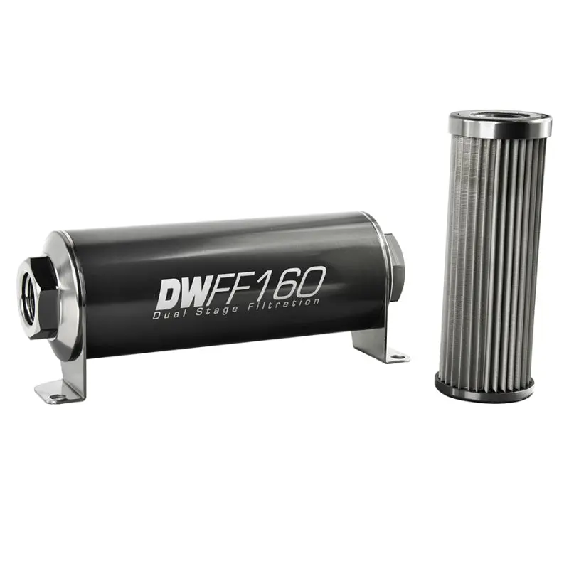 Deatschwerks DWK8-03-160-010K Stainless Steel 8AN 10 Micron Universal Inline Fuel Filter Housing Kit (160mm) №3