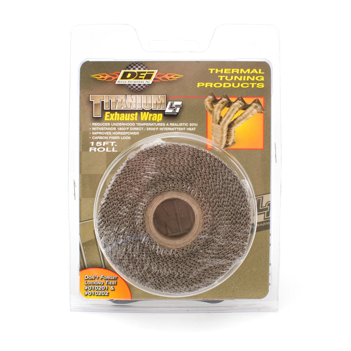 DEI 010126 Термобінт (Exhaust Wrap) Titanium 2.54 см x 15.24 м (1 in. x 50 ft.) №5