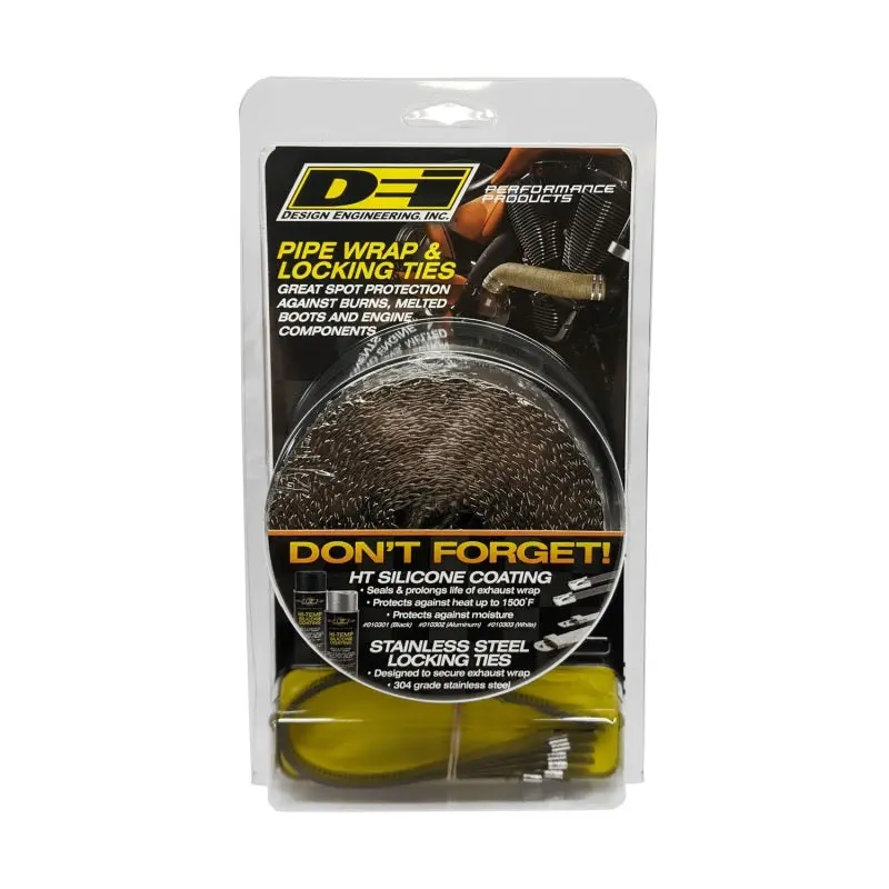 DEI DEI10123 Exhaust Wrap Kit - Pipe Wrap And Locking Tie - Titanium №5