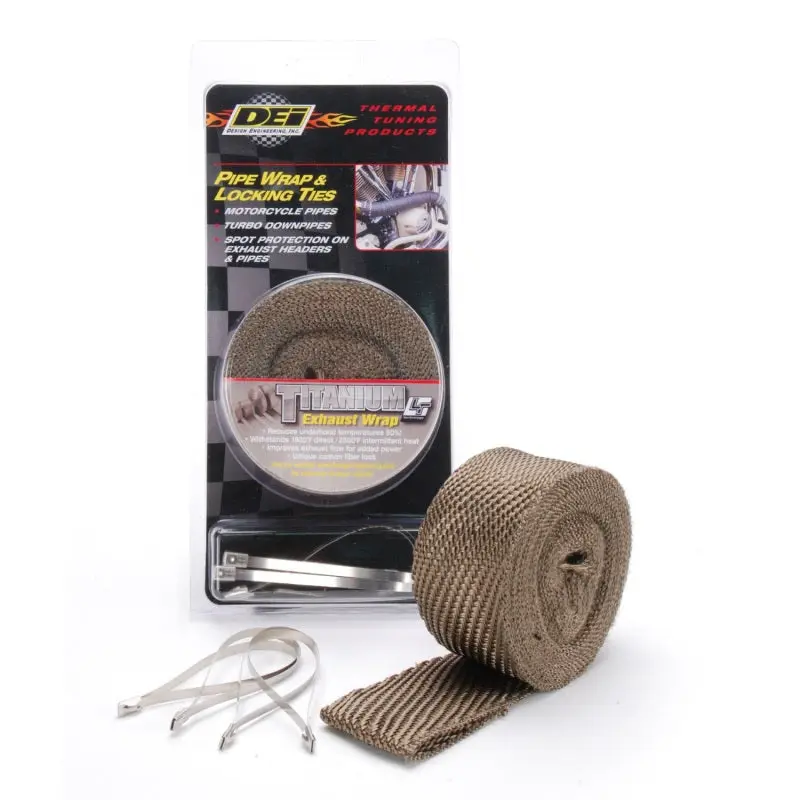 DEI DEI10123 Exhaust Wrap Kit - Pipe Wrap And Locking Tie - Titanium №6