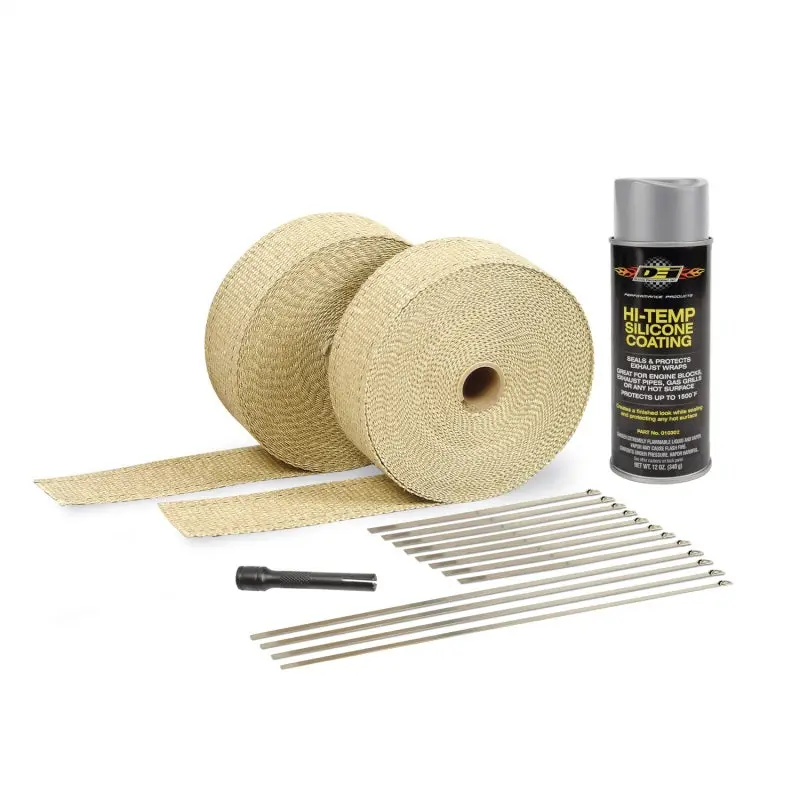 DEI DEI10112 Exhaust Wrap Kit - Tan Wrap & Aluminum HT Silicone Coating №2