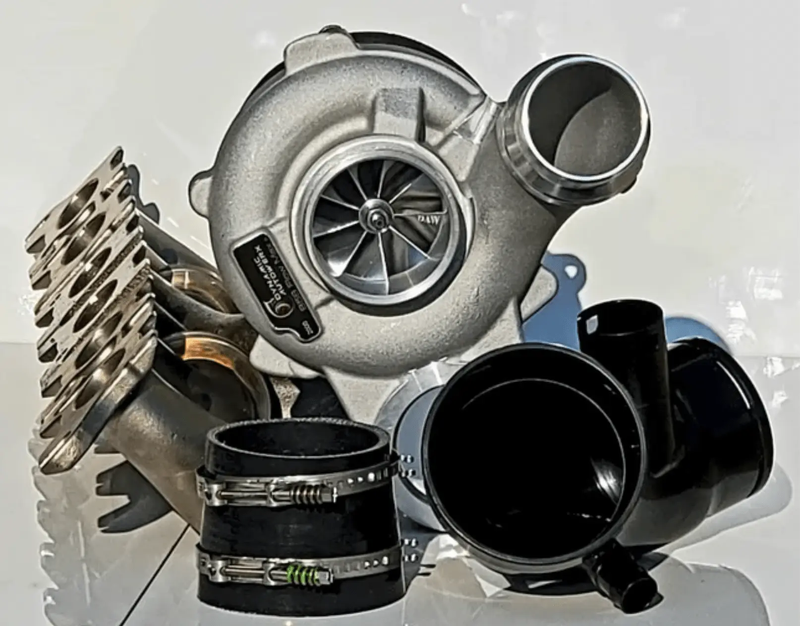 Dynamic Autowerx V2.5+ GEN 1 B58 FLOW MAX TURBOCHARGER - No / Billet Aluminum Lower Inlet Pipe F Series / No №2