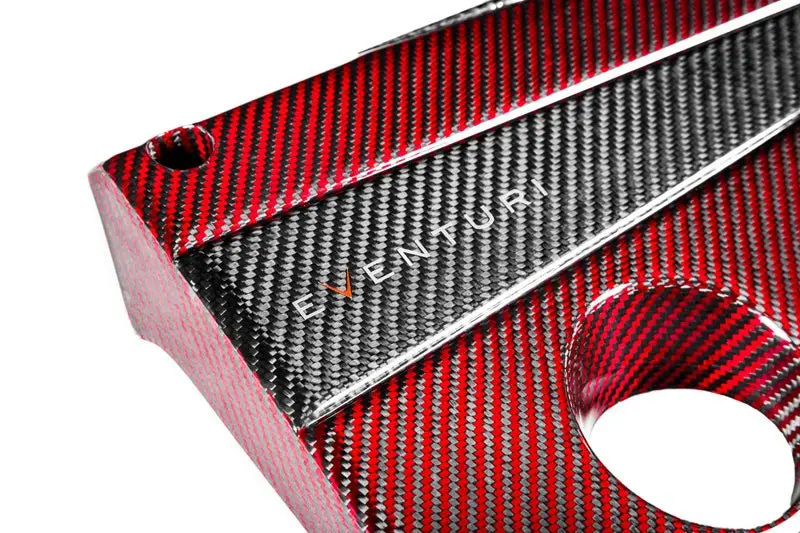 Eventuri EVE-FK8FK2-ENG Carbon Fibre & Red Kevlar Engine Cover - Honda Civic Type R FK2 | FK8 №2