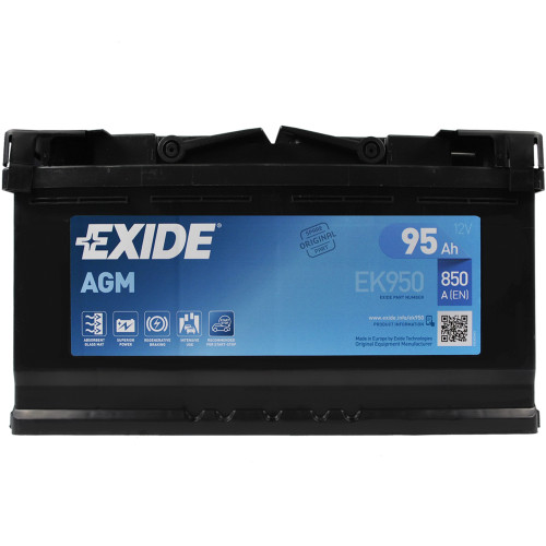 Exide EK950 Автомобильный аккумулятор Start-Stop AGM 95Аh 850A R+ №2