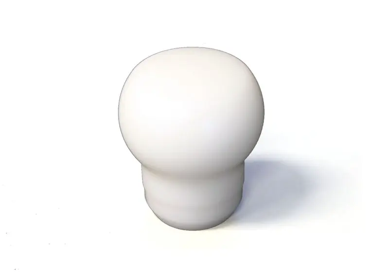 Fat TQSTS-UNI-152BW Head Delrin Shift Knob (White): Universal 12x1.25