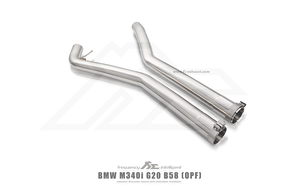 FI Exhaust BN-G2058-FP + BN-G2058-CBE + TIP-70101Q-S + ACT-BN + CAB-BT2B Выхлопная система для BMW G20/G22 M340i/M440i (Non-OPF) | 3.0T B58 | 2019+ Quad Tips in Silver №6