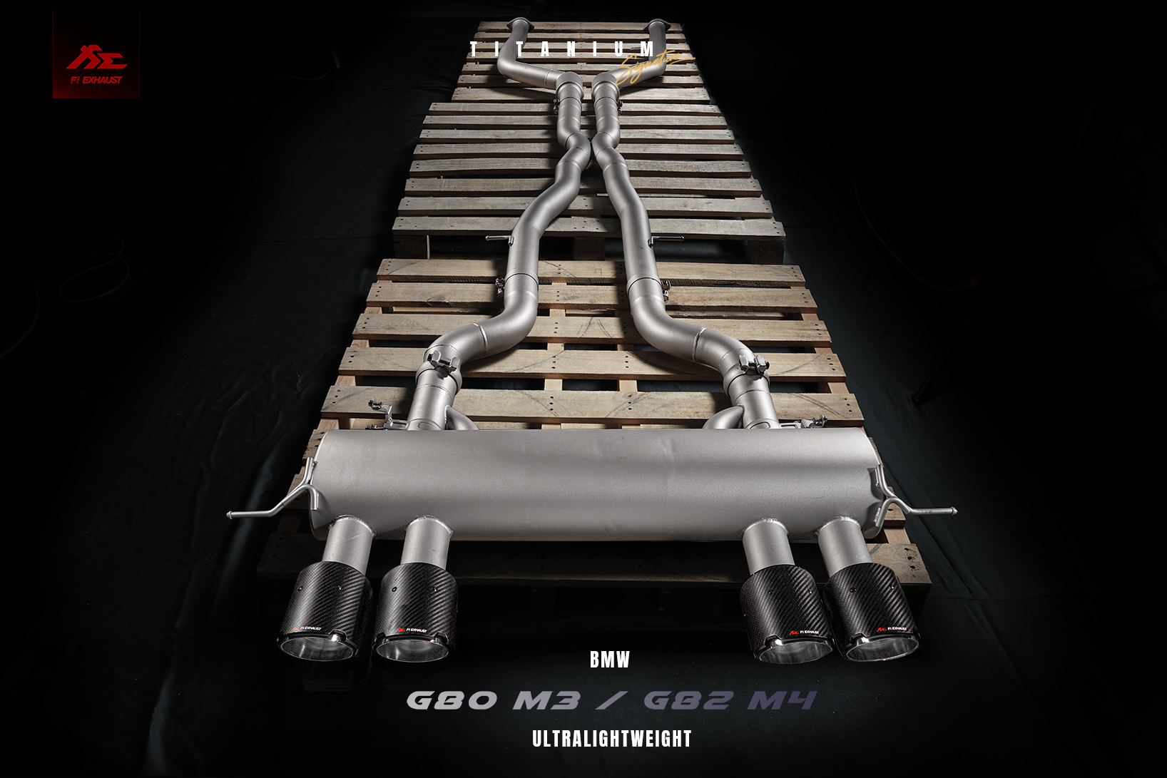 FI Exhaust BN-G82MFTI-CBE + TIP70114S*4 + CAP-01S*2 + CAB-BTB*2 Выхлопная система Titanium для BMW M3 G80 / M4 G82 №3