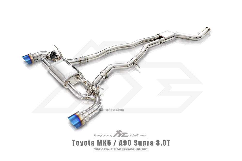 FI Exhaust TO-SPRU-CBE + TIP70114S*2 + CAB-BT2B + ACT-BN Выхлопная система Ultimate Power Version 89mm, Toyota Supra 3.0T MK5 (A90)