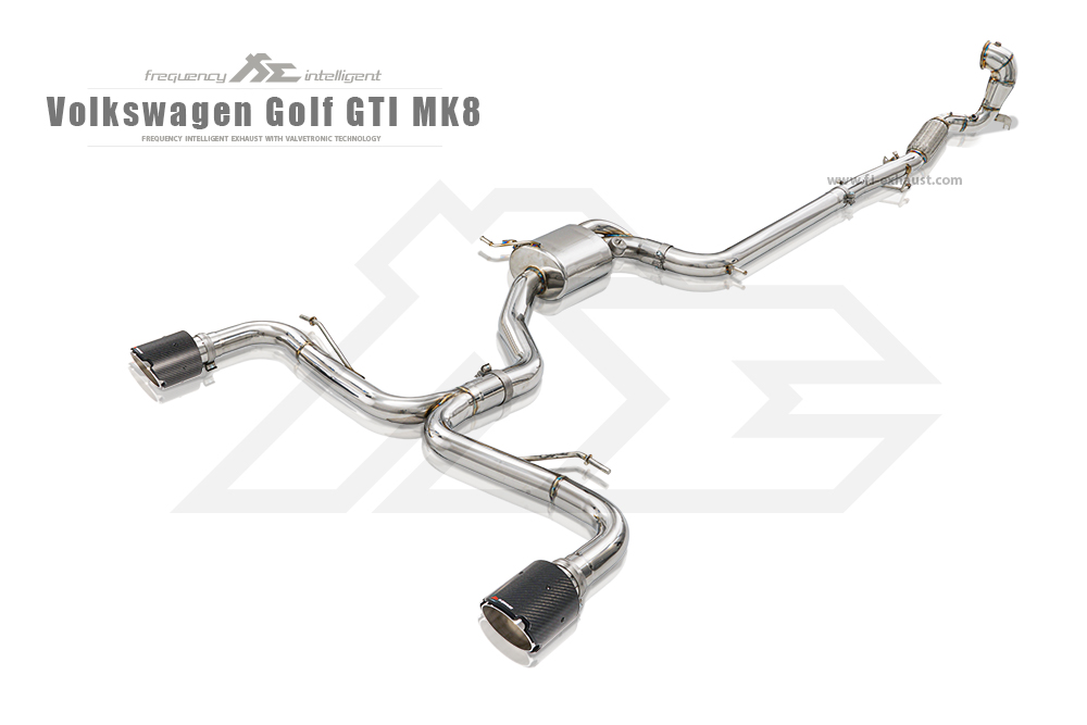 FI Exhaust VW-GTI8-CBE + TIP63114S*2 + ACT-BN + R2016OL + OBD-CAB-5BNE Вихлопна система для Volkswagen MK8 Golf GTI | 2021+ №1